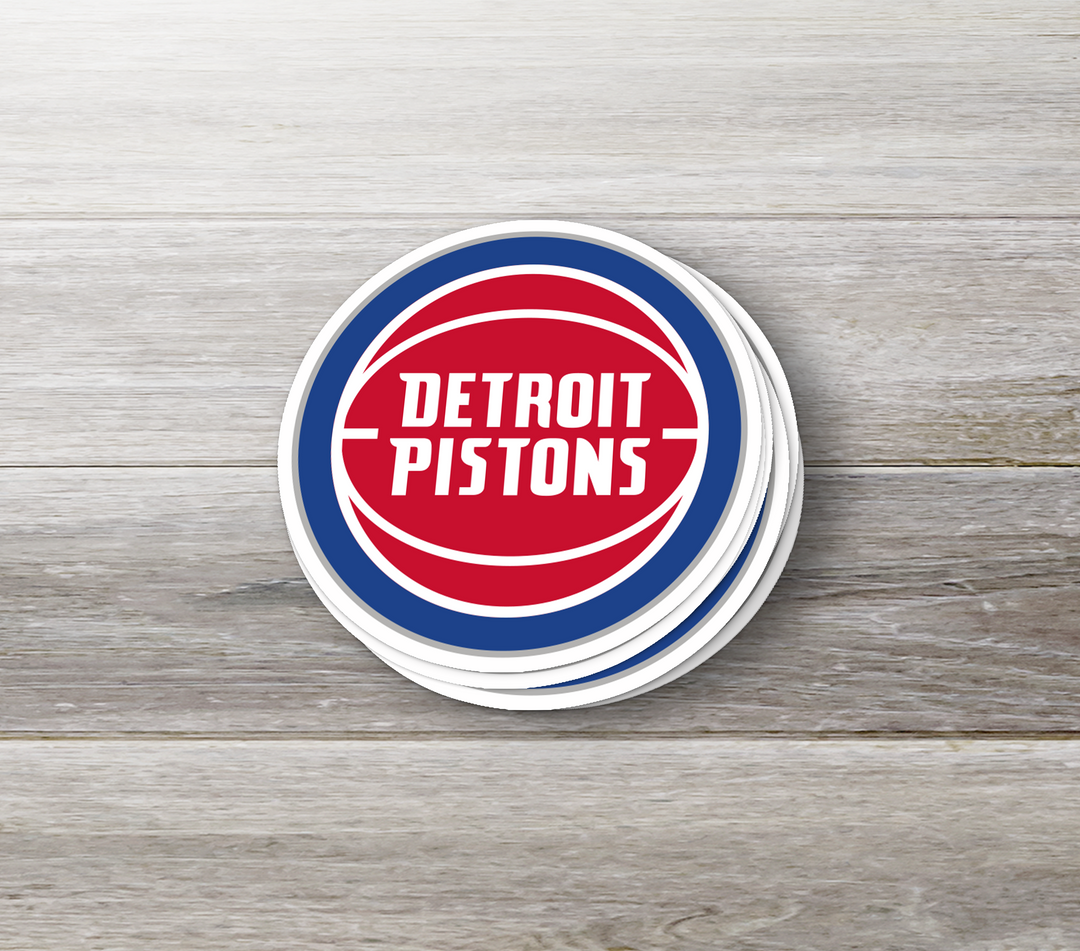 Detroit Pistons Logo Stickers - Waterproof, Holographic, or Glossy Vinyl - Rev Up Your Style! Detroit Pistons Logo Stickers - Rozovy