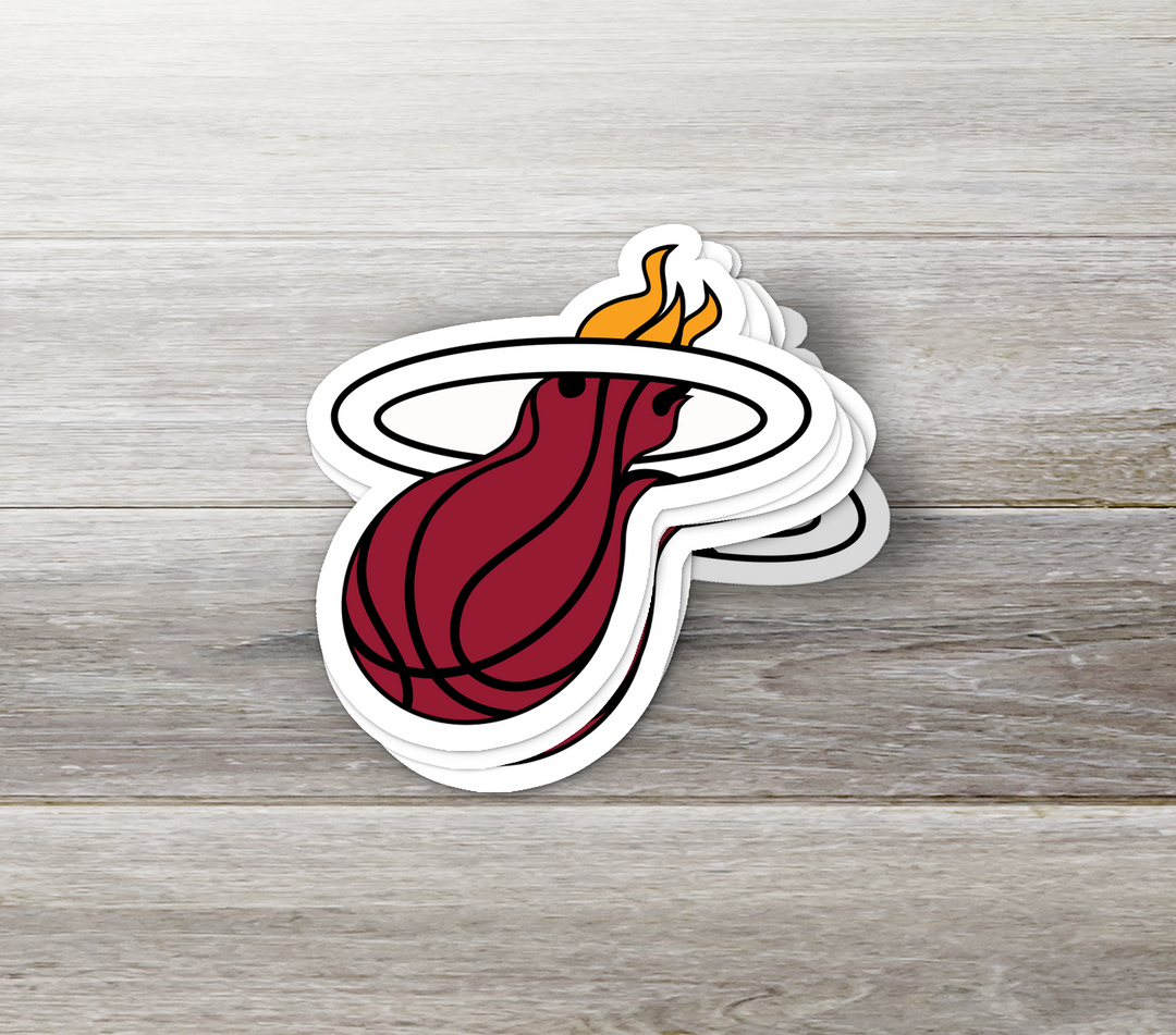 Miami Heat Logo Stickers - Waterproof, Holographic, or Glossy Vinyl - Sizzle in Style! Miami Heat Logo Stickers - Rozovy