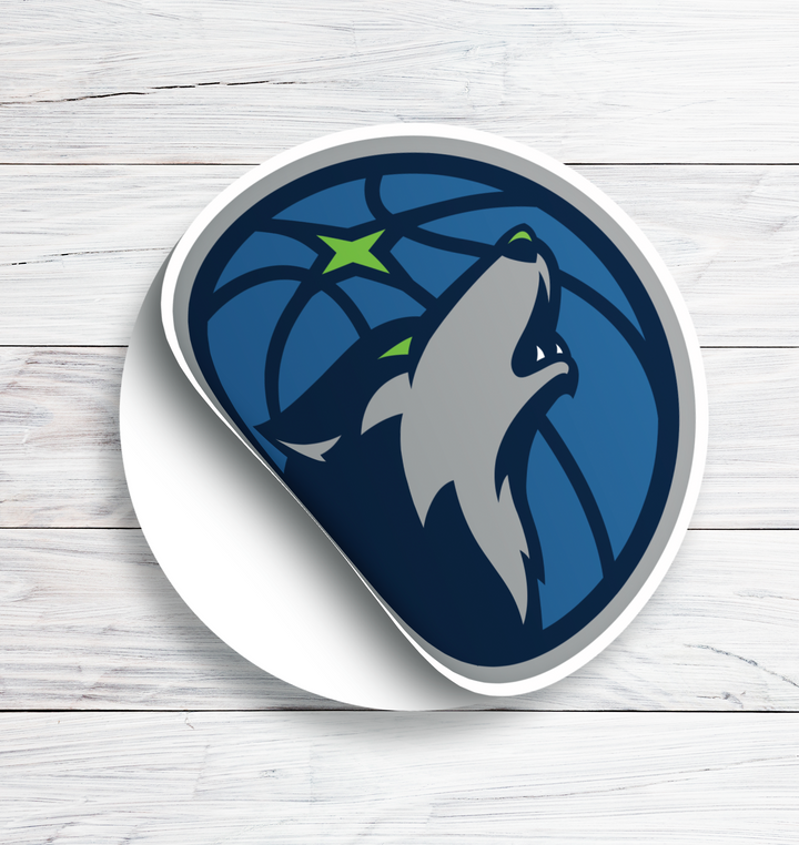 Minnesota Timberwolves Logo Sticker - Holographic or Glossy - Waterproof - Great Gift NBA Stickers - Rozovy