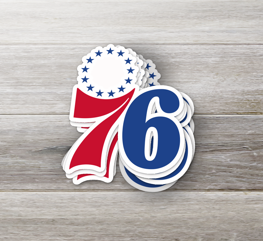 Philadelphia 76ers Logo Stickers - Waterproof, Holographic, or Glossy Vinyl - Score Style Points! Philadelphia 76ers Logo Stickers - Rozovy