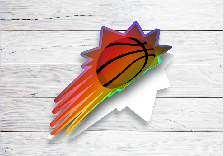 Phoenix Suns Logo Sticker - Holographic or Glossy - Waterproof - Great Gift NBA Stickers - Rozovy