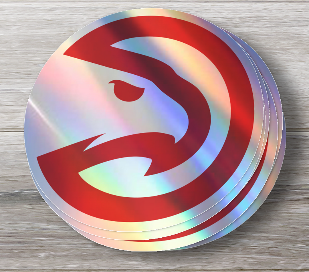 Atlanta Hawks Logo Stickers - Waterproof, Holographic, or Glossy Vinyl - Soar in Style! Atlanta Hawks Logo Stickers - Rozovy