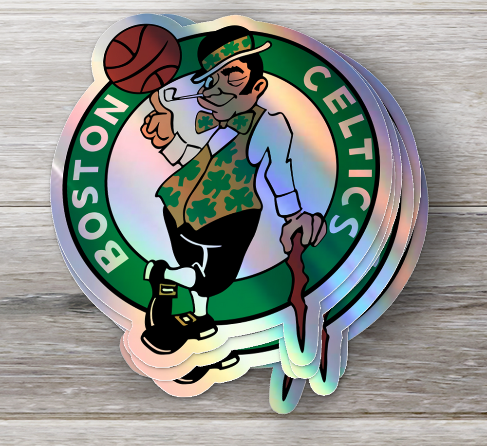 Boston Celtics Logo Stickers - Waterproof, Holographic or Glossy Vinyl - Slam Dunk Your Style! Boston Celtics Logo Stickers - Rozovy