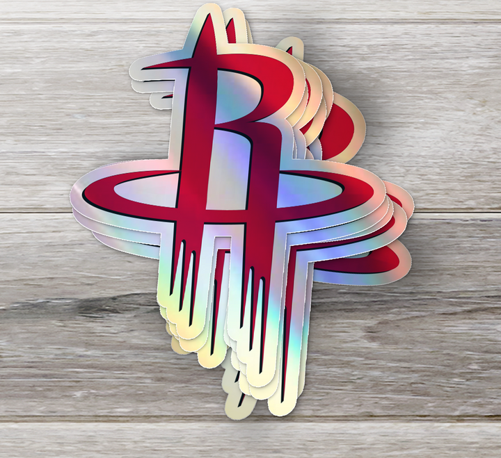 Houston Rockets Logo Sticker - Holographic or Glossy - Waterproof - Great Gift Houston Rockets Logo Sticker - Rozovy