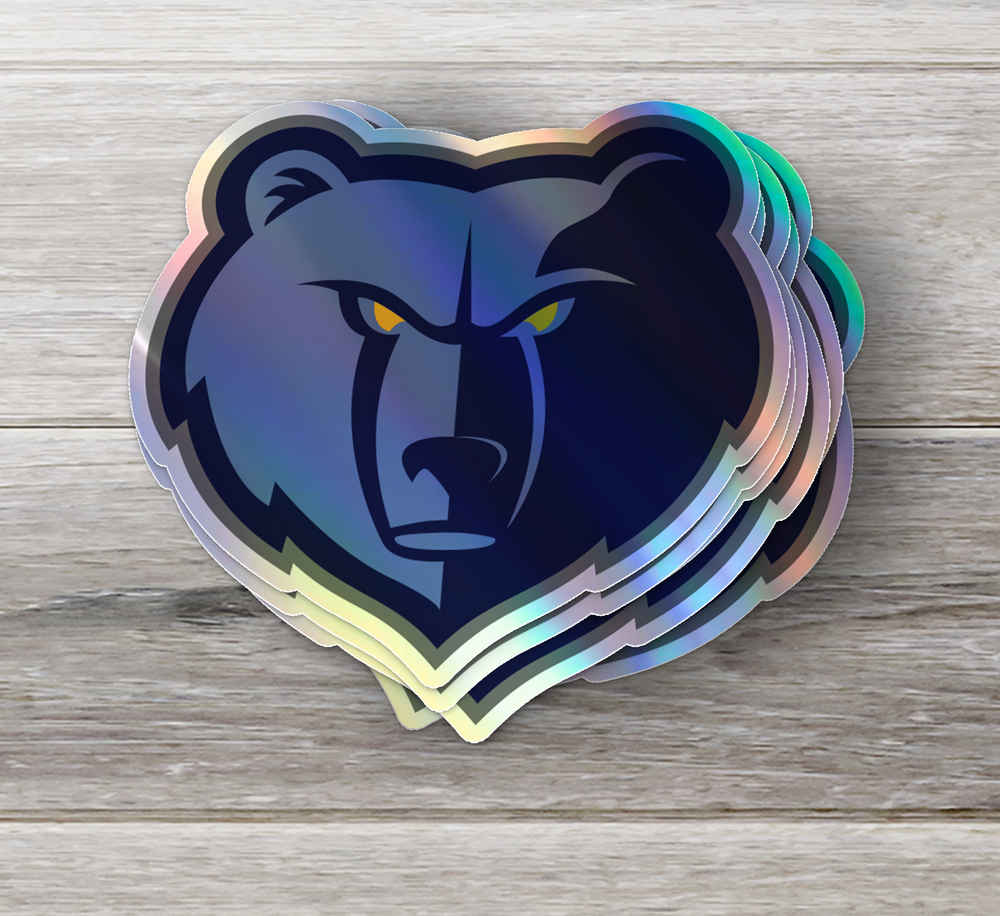 Memphis Grizzlies Logo Sticker - Holographic or Glossy - Waterproof - Great Gift Memphis Grizzlies - Rozovy