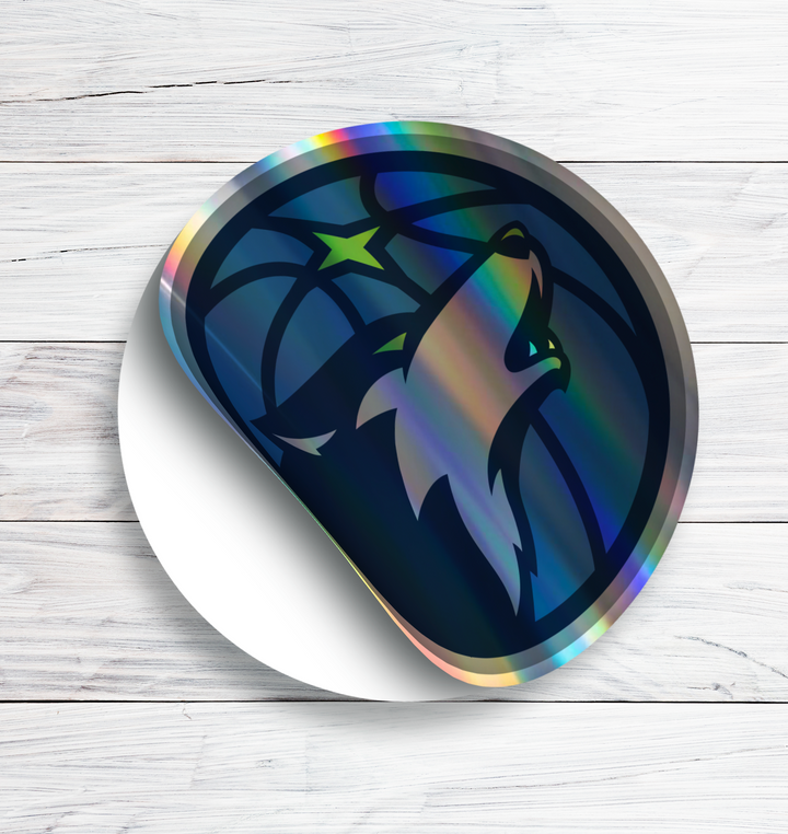 Minnesota Timberwolves Logo Sticker - Holographic or Glossy - Waterproof - Great Gift NBA Stickers - Rozovy