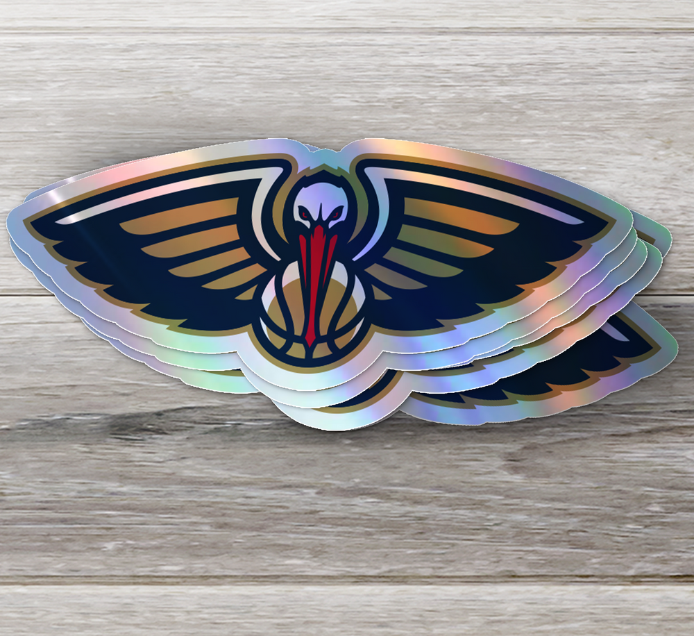 New Orleans Pelicans Logo Sticker - Holographic or Glossy - Waterproof - Great Gift New Orleans Pelicans Logo Sticker - Rozovy