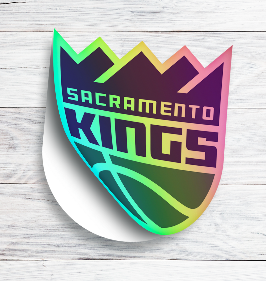 Sacramento Kings Logo Sticker - Holographic or Glossy - Waterproof - Great Gift NBA Stickers - Rozovy