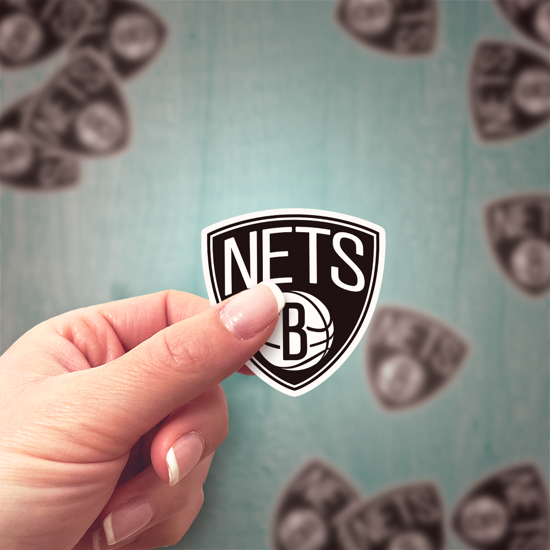 Brooklyn Nets Logo Stickers - Waterproof, Holographic or Glossy Vinyl - Elevate Your Style Courtside! Brooklyn Nets Logo Sticker - Rozovy