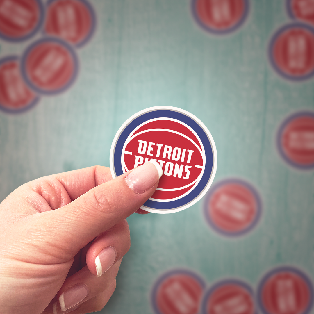 Detroit Pistons Logo Stickers - Waterproof, Holographic, or Glossy Vinyl - Rev Up Your Style! Detroit Pistons Logo Stickers - Rozovy