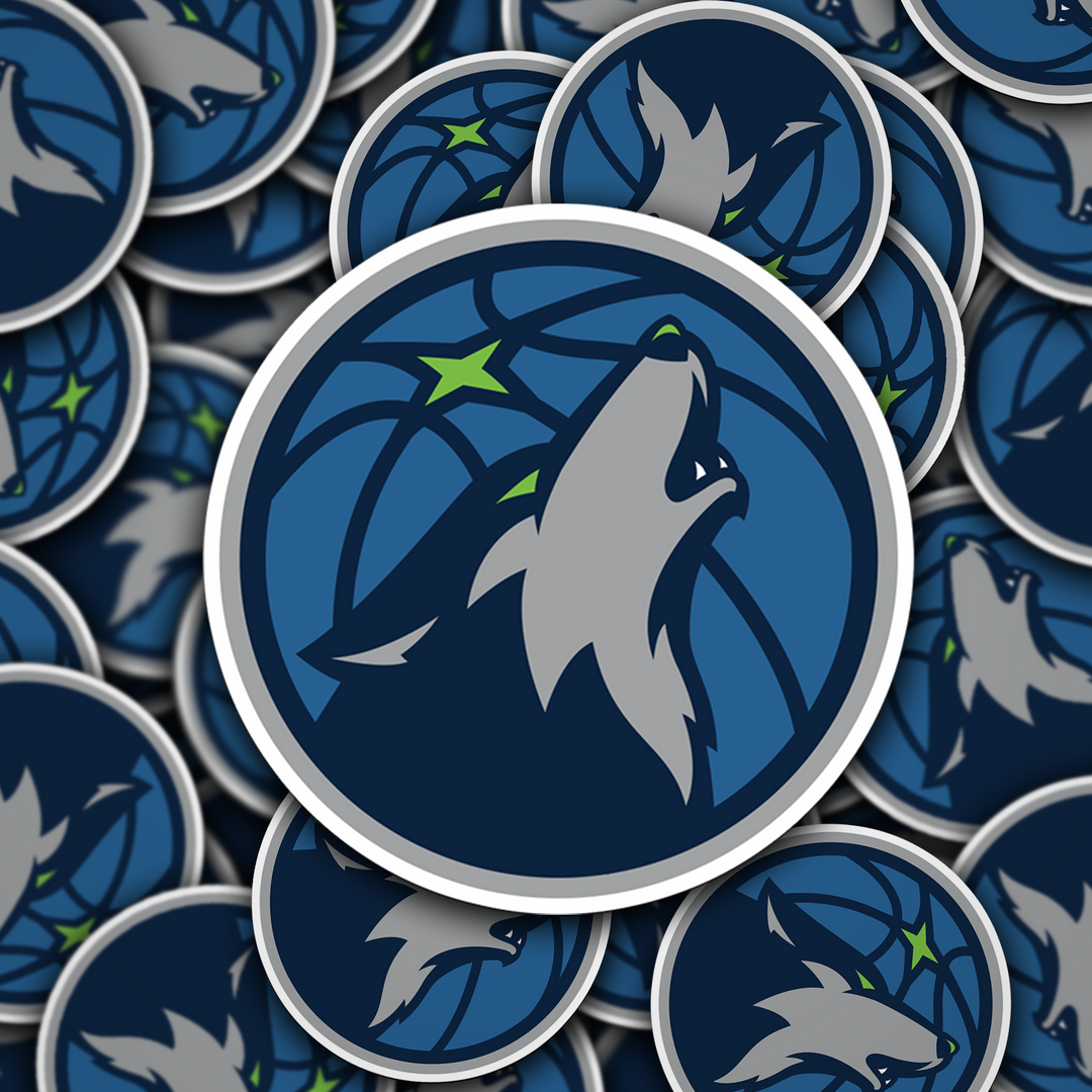 Minnesota Timberwolves Logo Sticker - Holographic or Glossy - Waterproof - Great Gift NBA Stickers - Rozovy