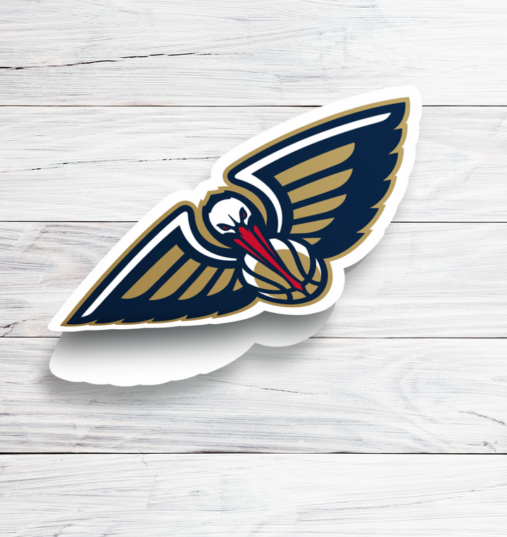 New Orleans Pelicans Logo Sticker - Holographic or Glossy - Waterproof - Great Gift New Orleans Pelicans Logo Sticker - Rozovy