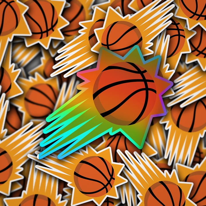 Phoenix Suns Logo Sticker - Holographic or Glossy - Waterproof - Great Gift NBA Stickers - Rozovy