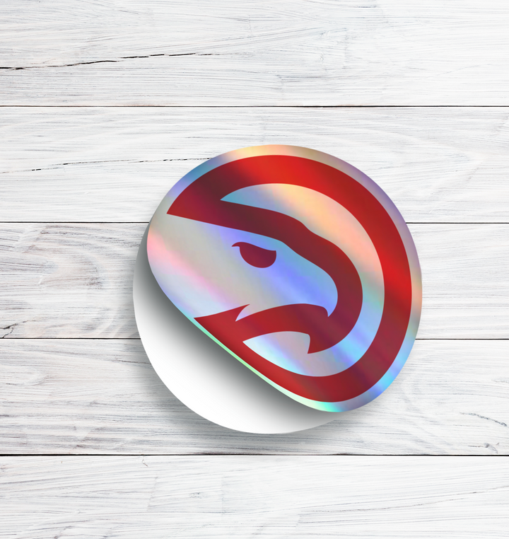 Atlanta Hawks Logo Stickers - Waterproof, Holographic, or Glossy Vinyl - Soar in Style! Atlanta Hawks Logo Stickers - Rozovy