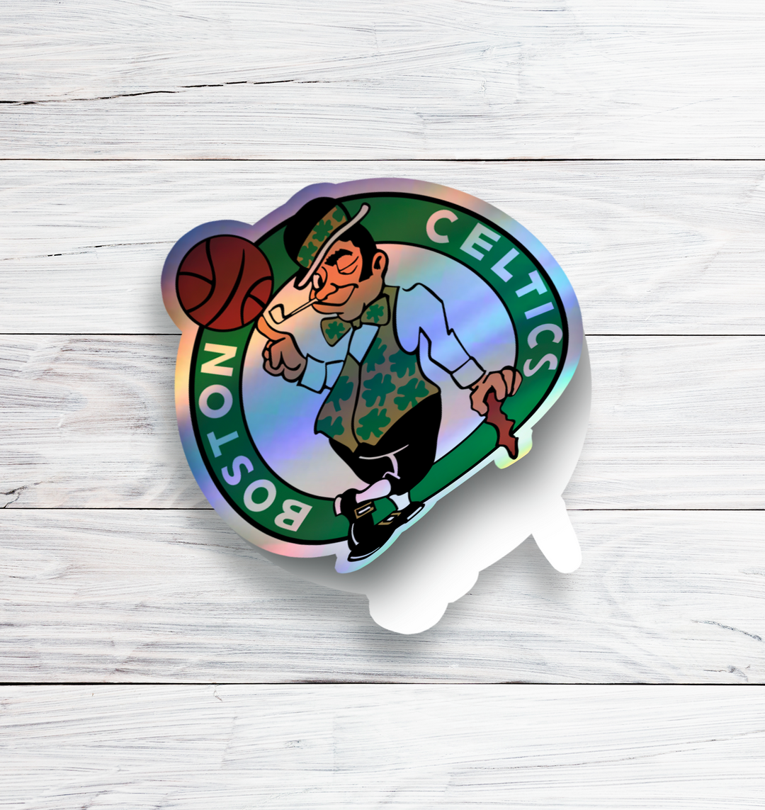 Boston Celtics Logo Stickers - Waterproof, Holographic or Glossy Vinyl - Slam Dunk Your Style! Boston Celtics Logo Stickers - Rozovy