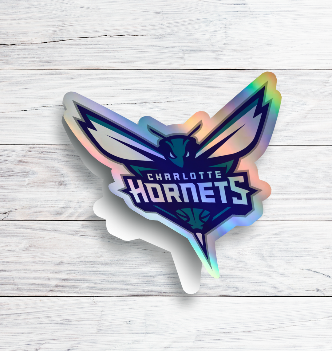 Charlotte Hornets Logo Stickers - Waterproof, Holographic, or Glossy Vinyl - Buzz with Style! Charlotte Hornets Logo Stickers - Rozovy