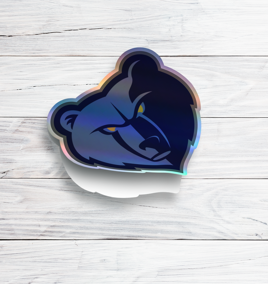 Memphis Grizzlies Logo Sticker - Holographic or Glossy - Waterproof - Great Gift Memphis Grizzlies - Rozovy