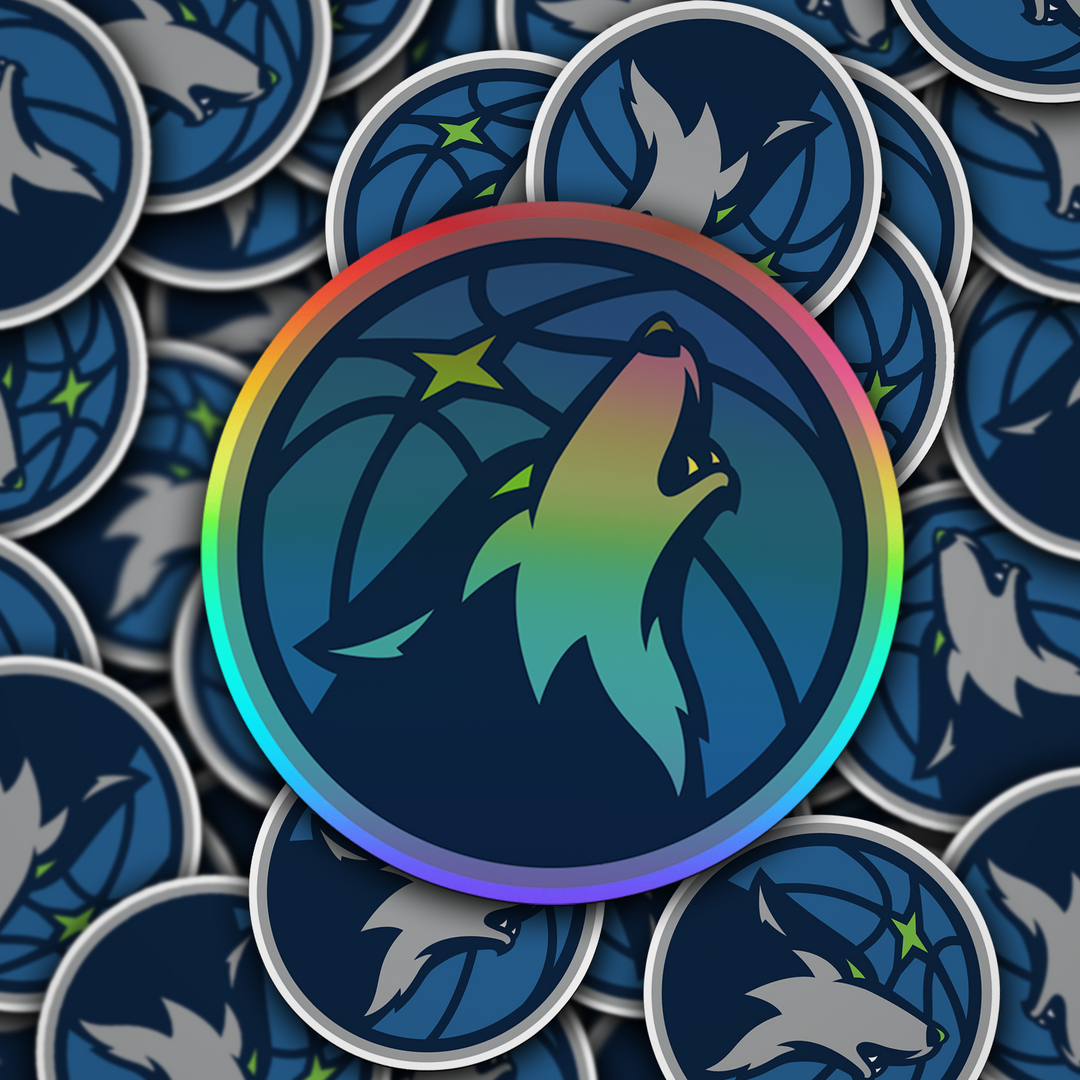 Minnesota Timberwolves Logo Sticker - Holographic or Glossy - Waterproof - Great Gift NBA Stickers - Rozovy