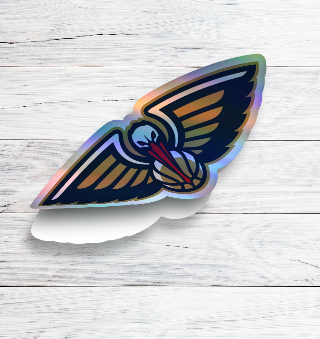 New Orleans Pelicans Logo Sticker - Holographic or Glossy - Waterproof - Great Gift New Orleans Pelicans Logo Sticker - Rozovy