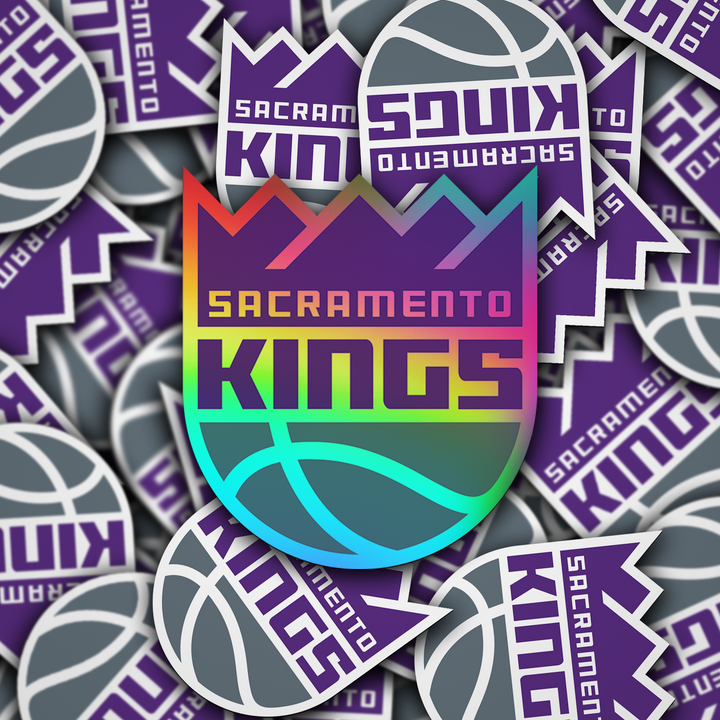 Sacramento Kings Logo Sticker - Holographic or Glossy - Waterproof - Great Gift NBA Stickers - Rozovy