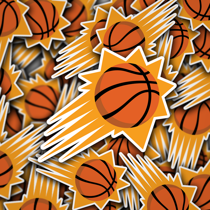 Phoenix Suns Logo Sticker - Holographic or Glossy - Waterproof - Great Gift NBA Stickers - Rozovy