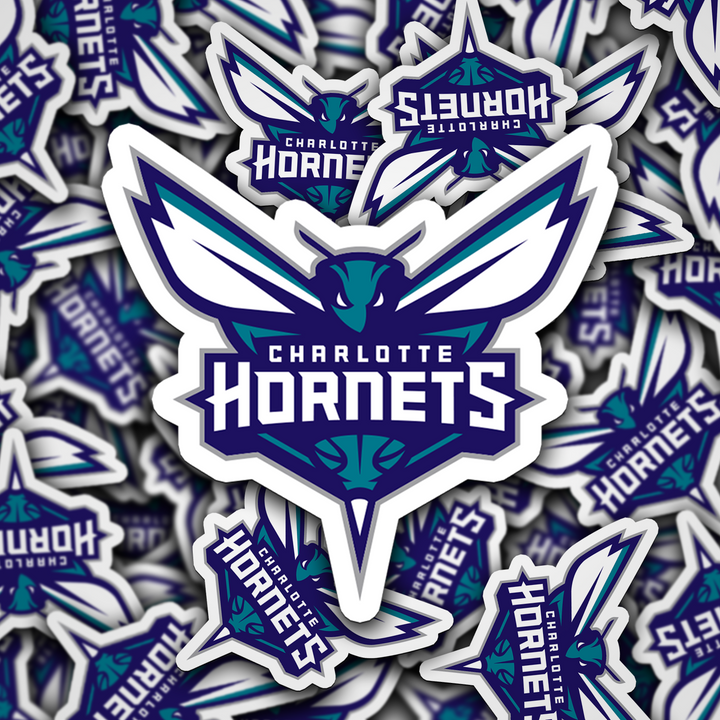 Charlotte Hornets Logo Stickers - Waterproof, Holographic, or Glossy Vinyl - Buzz with Style! Charlotte Hornets Logo Stickers - Rozovy