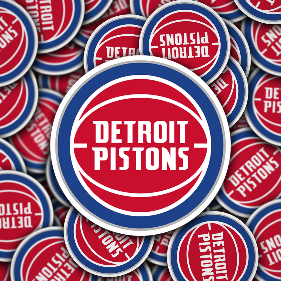 Detroit Pistons Logo Stickers - Waterproof, Holographic, or Glossy Vinyl - Rev Up Your Style! Detroit Pistons Logo Stickers - Rozovy