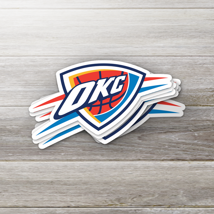 Oklahoma City Thunder Logo Sticker - Holographic or Glossy - Waterproof - Great Gift NBA Stickers - Rozovy