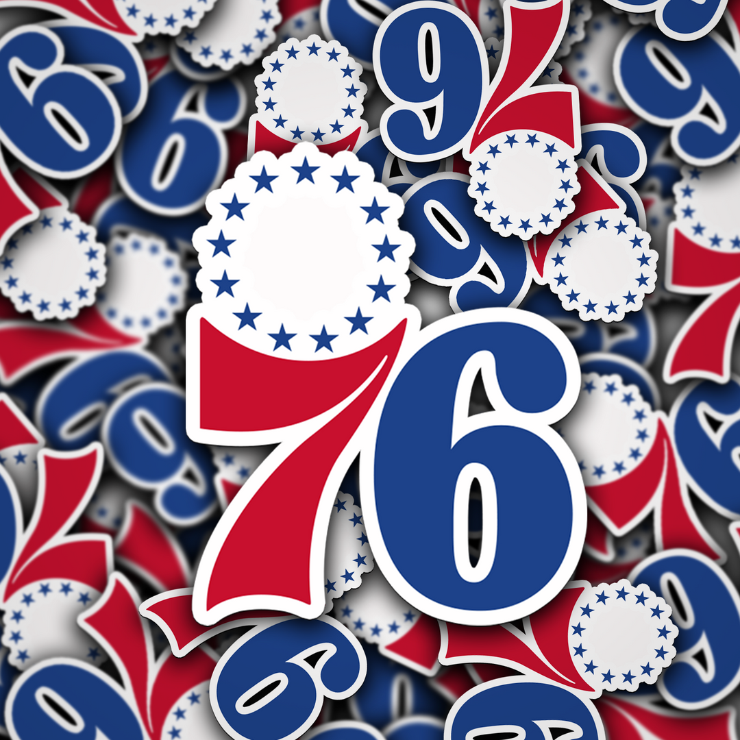 Philadelphia 76ers Logo Stickers - Waterproof, Holographic, or Glossy Vinyl - Score Style Points! Philadelphia 76ers Logo Stickers - Rozovy