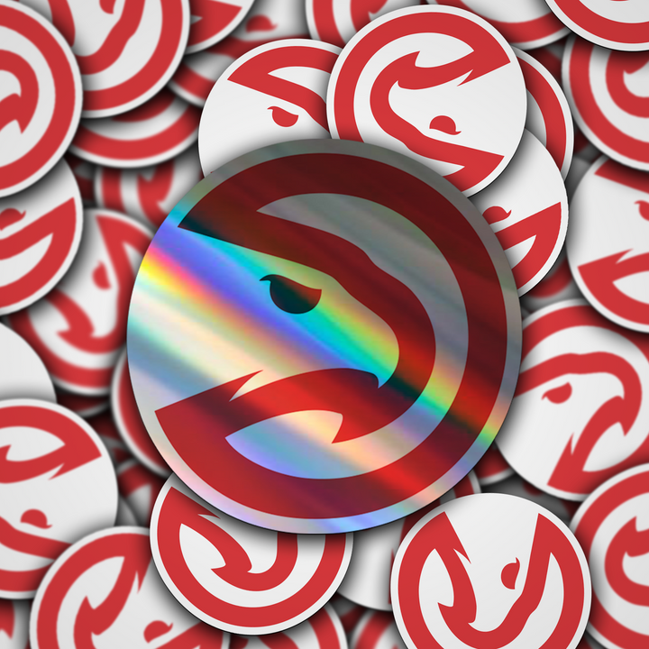 Atlanta Hawks Logo Stickers - Waterproof, Holographic, or Glossy Vinyl - Soar in Style! Atlanta Hawks Logo Stickers - Rozovy