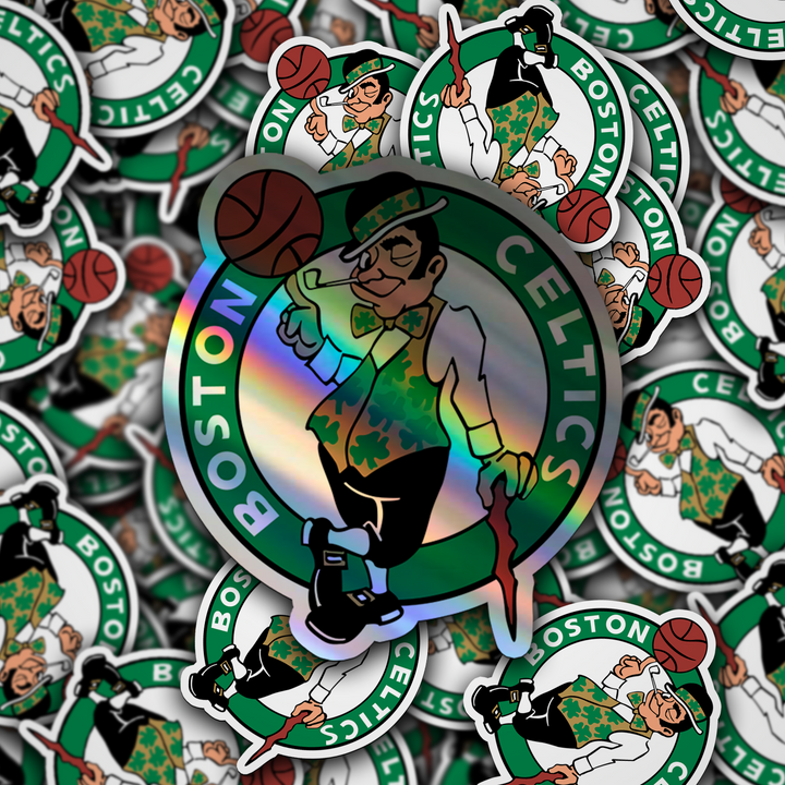 Boston Celtics Logo Stickers - Waterproof, Holographic or Glossy Vinyl - Slam Dunk Your Style! Boston Celtics Logo Stickers - Rozovy