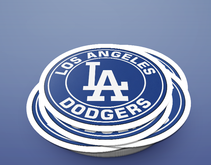 LA Dodgers Stickers. Waterproof, Holographic or Glossy Vinyl Sticker. MBL Stickers - Rozovy