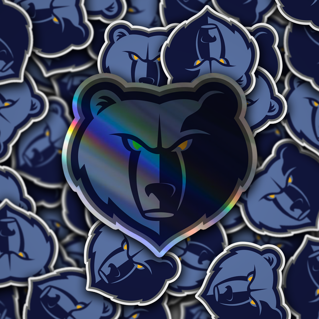 Memphis Grizzlies Logo Sticker - Holographic or Glossy - Waterproof - Great Gift Memphis Grizzlies - Rozovy