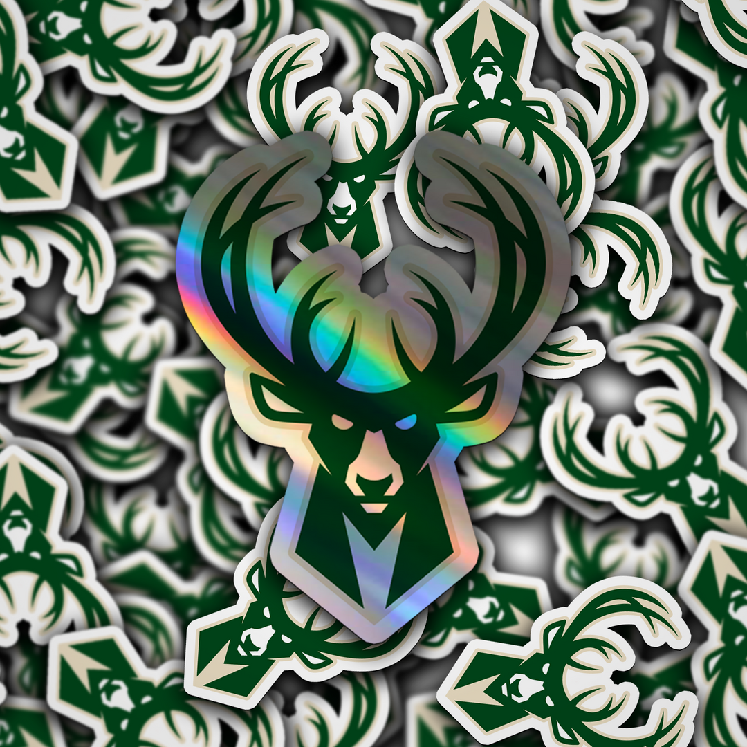 Milwaukee Bucks Logo Stickers - Waterproof, Holographic, or Glossy Vinyl - Buckle Up Your Style! Milwaukee Bucks Logo Stickers - Rozovy