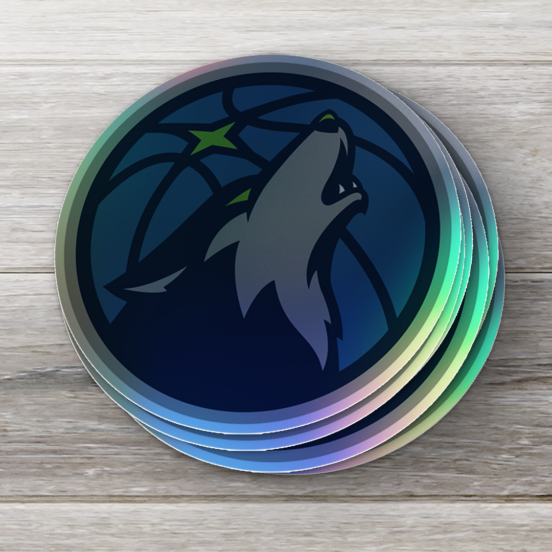 Minnesota Timberwolves Logo Sticker - Holographic or Glossy - Waterproof - Great Gift NBA Stickers - Rozovy