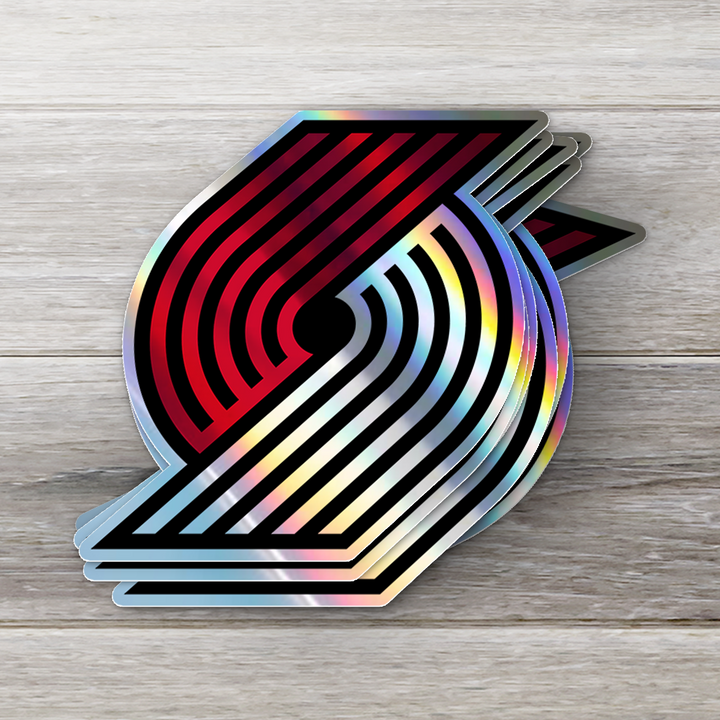 Portland Trail Blazers Logo Sticker - Holographic or Glossy - Waterproof - Great Gift Portland Trail Blazers Logo Sticker - Rozovy