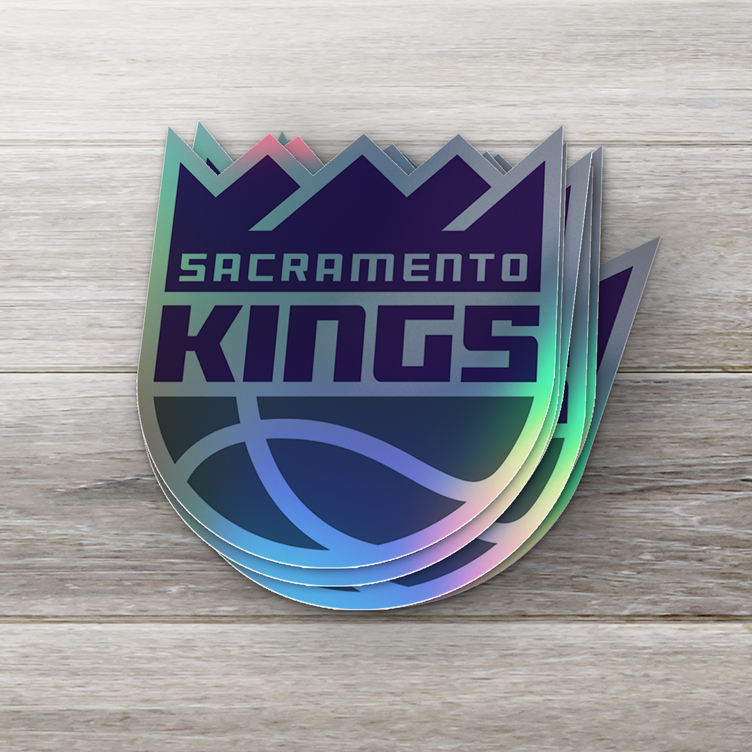 Sacramento Kings Logo Sticker - Holographic or Glossy - Waterproof - Great Gift NBA Stickers - Rozovy