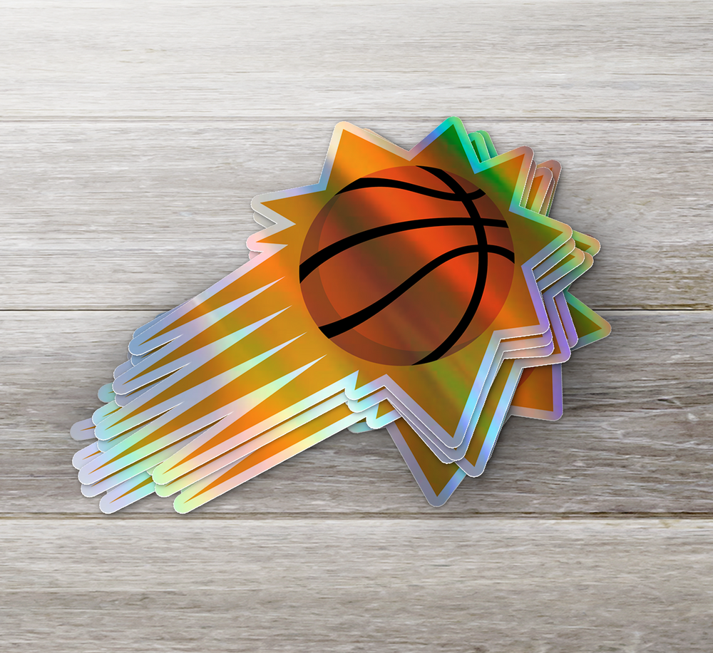 Phoenix Suns Logo Sticker - Holographic or Glossy - Waterproof - Great Gift NBA Stickers - Rozovy