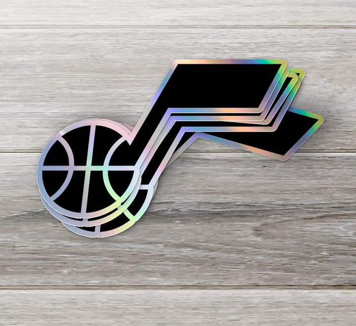 Utah Jazz Logo Sticker - Holographic or Glossy - Waterproof - Great Gift Utah Jazz - Rozovy