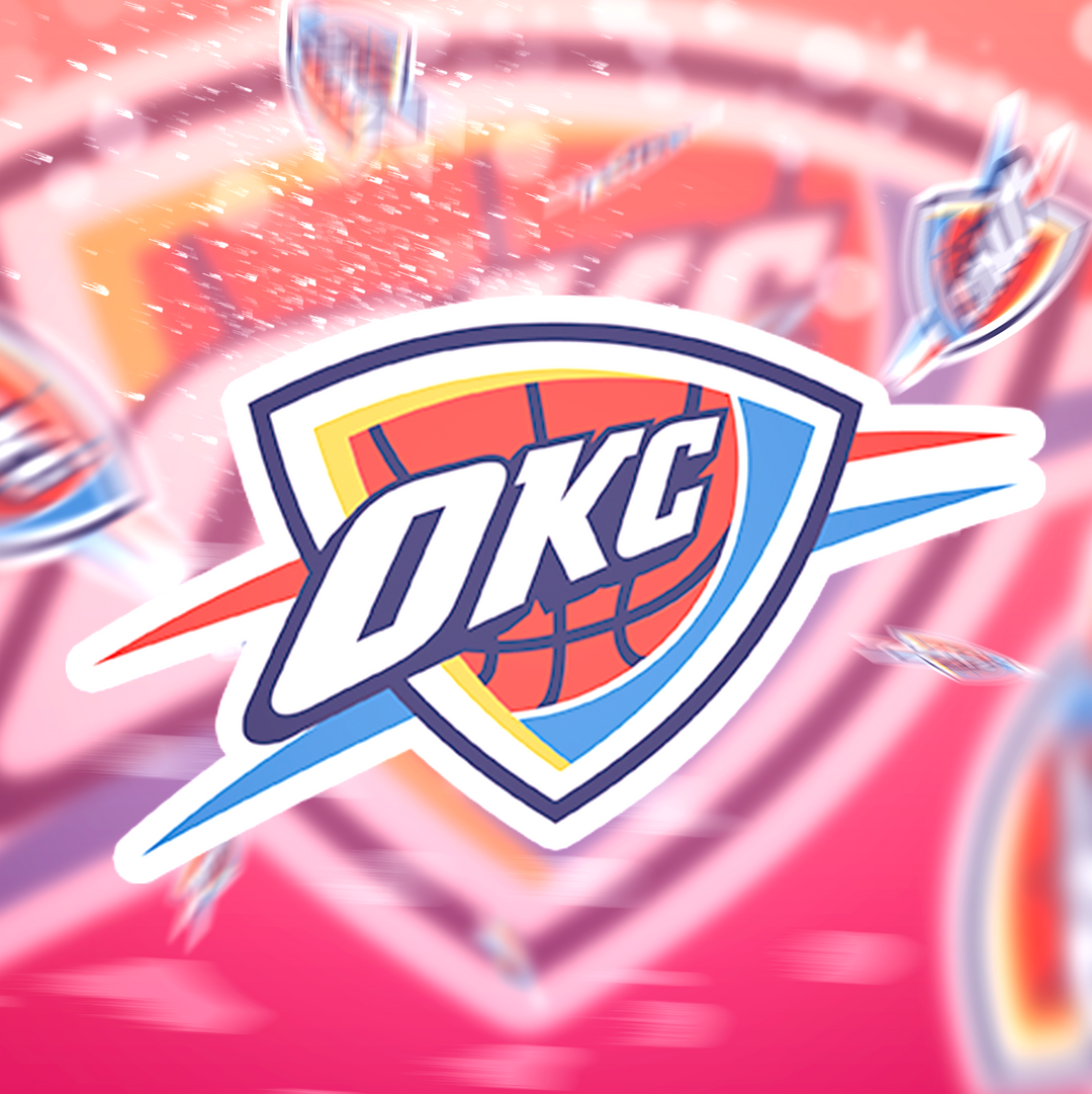 Oklahoma City Thunder Logo Sticker - Holographic or Glossy - Waterproof - Great Gift NBA Stickers - Rozovy