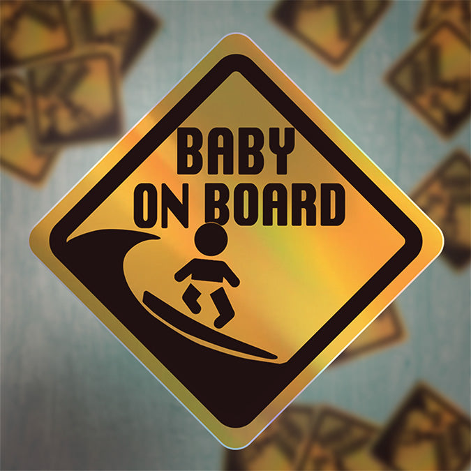 Surfing Baby On Board Sticker Surfing Baby On Board