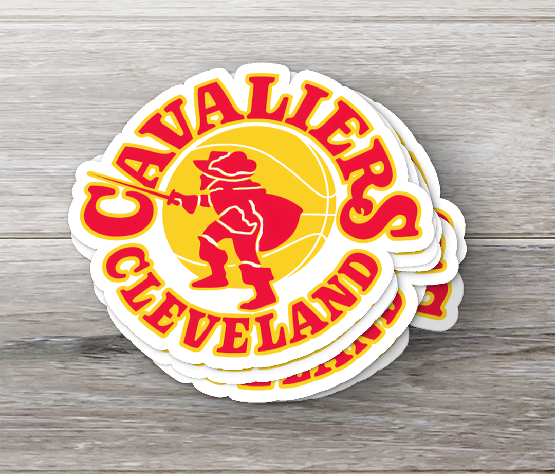 Cleveland Cavaliers 70/71 - 82/83 Logo Stickers - Waterproof, Holographic, or Glossy Vinyl - Score with Style! Cleveland Cavaliers Logo Stickers - Rozovy