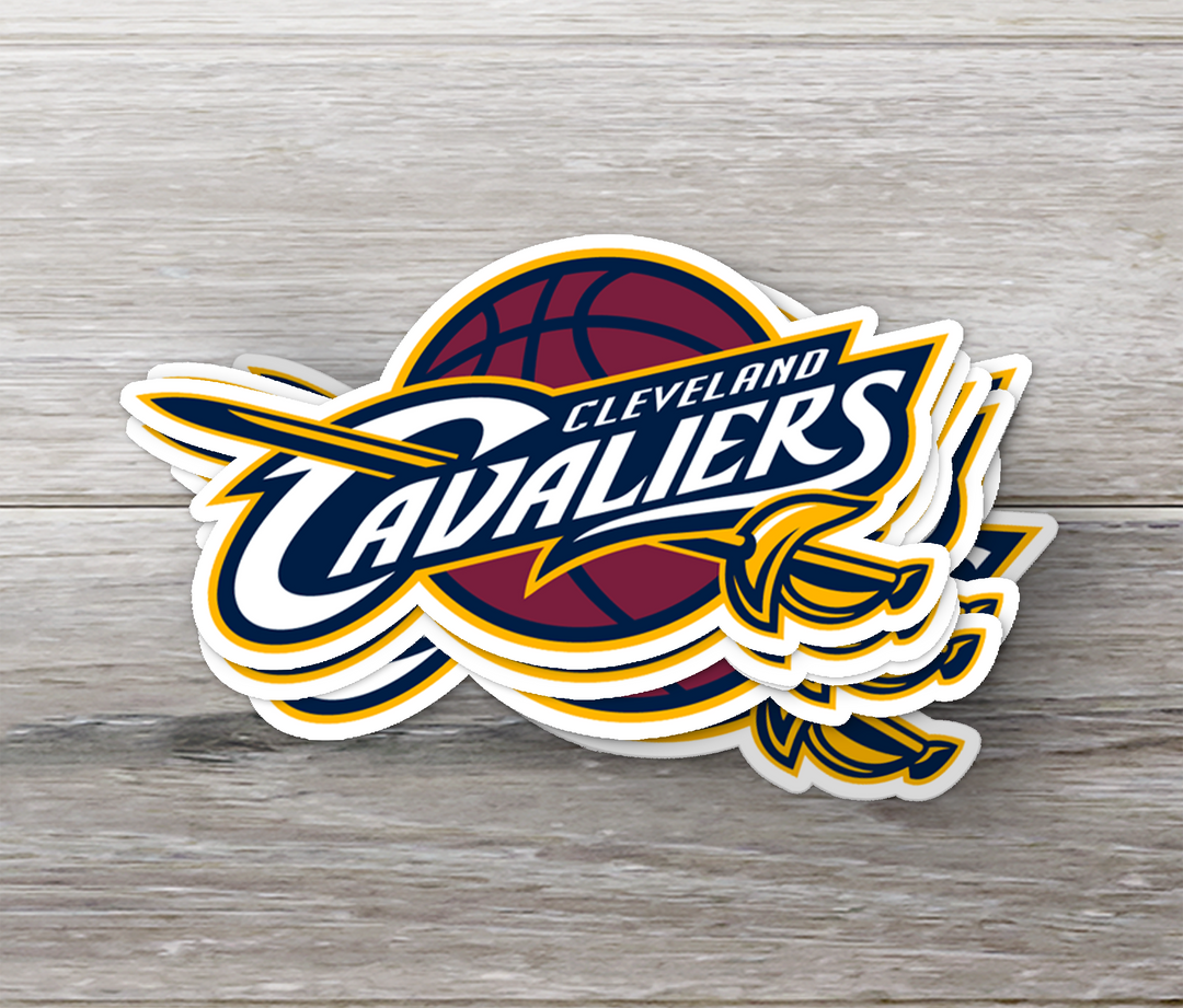 Cleveland Cavaliers 2010/11 - 2016/17 Logo Stickers - Waterproof, Holographic, or Glossy Vinyl - Score with Style! Cleveland Cavaliers Logo Stickers - Rozovy