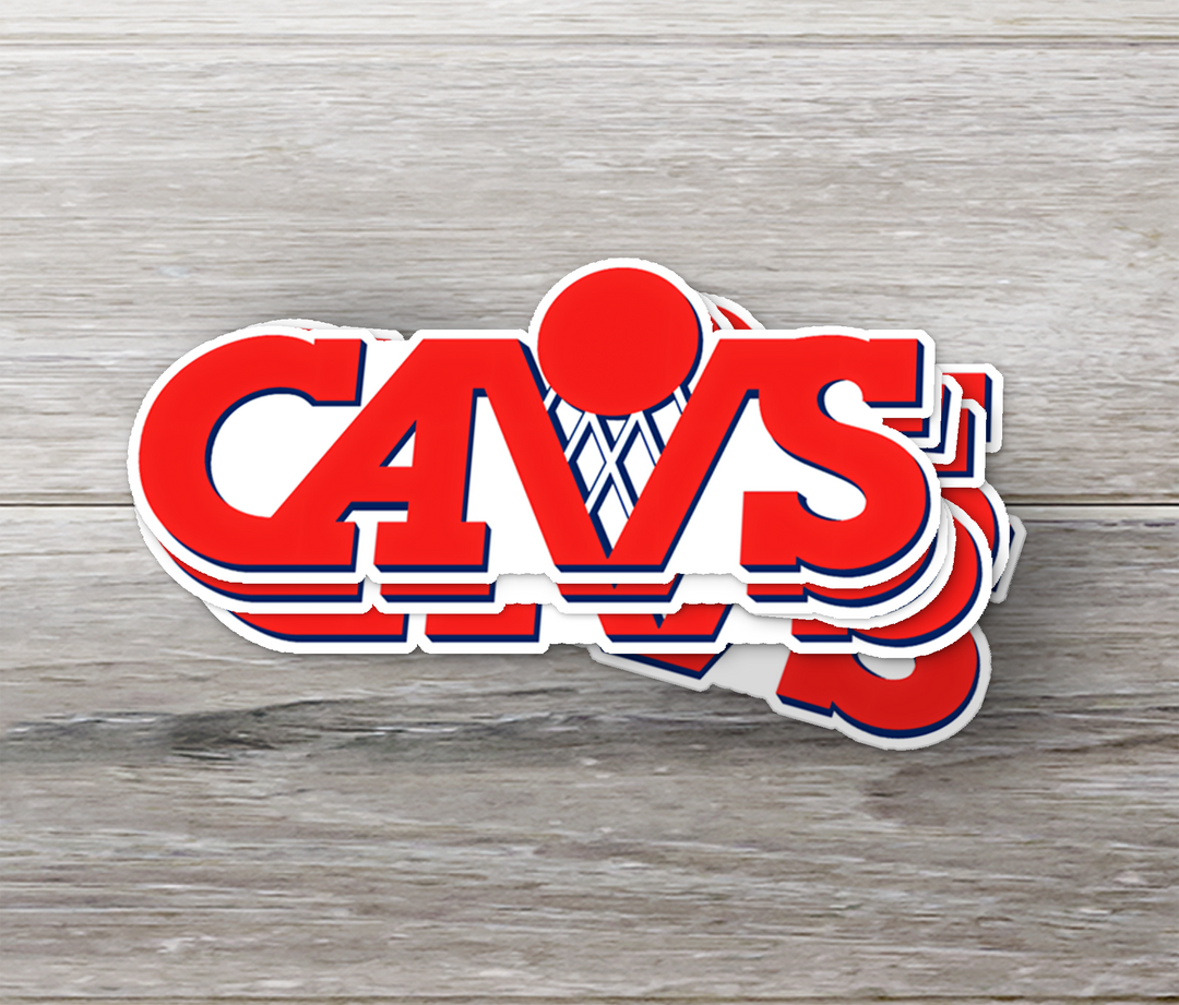 Cleveland Cavaliers 1983/84 - 1993/94 Logo Stickers - Waterproof, Holographic, or Glossy Vinyl - Score with Style! Cleveland Cavaliers Logo Stickers - Rozovy