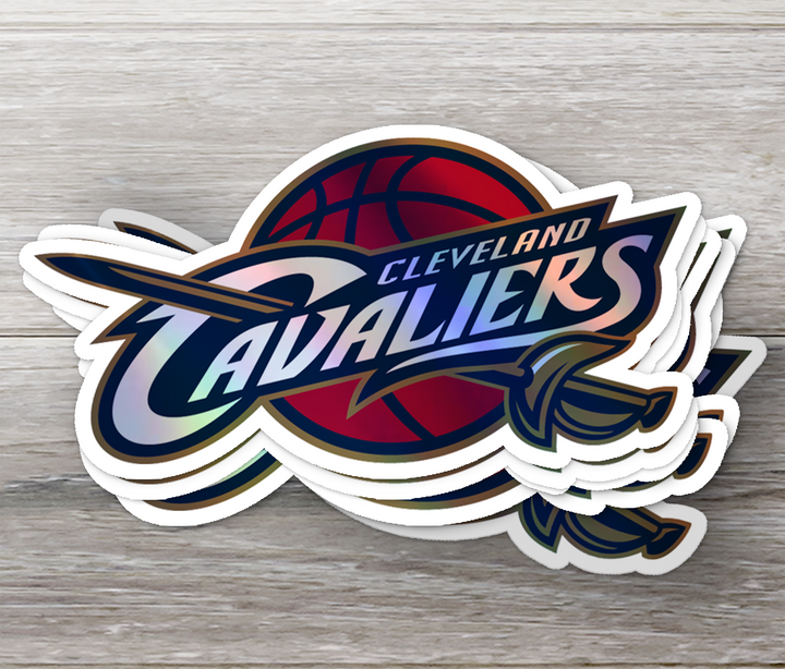 Cleveland Cavaliers 2003/04 - 2009/10 Logo Stickers - Waterproof, Holographic, or Glossy Vinyl - Score with Style! Cleveland Cavaliers Logo Stickers - Rozovy