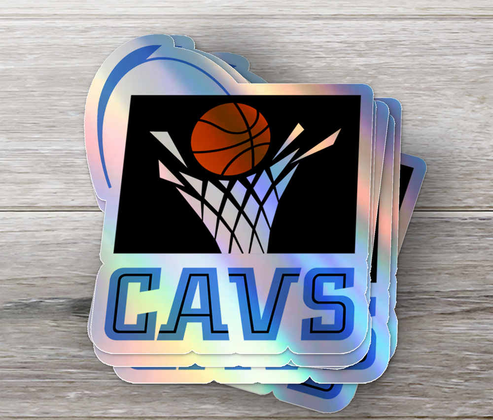 Cleveland Cavaliers 1994/95 - 2002/03 Logo Stickers - Waterproof, Holographic, or Glossy Vinyl - Score with Style! Cleveland Cavaliers Logo Stickers - Rozovy