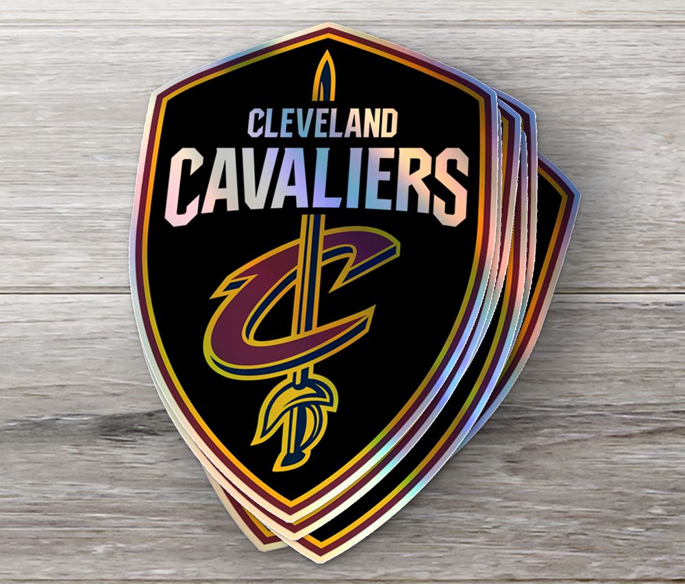 Cleveland Cavaliers 2017/18 - 2021/22 Logo Stickers - Waterproof, Holographic, or Glossy Vinyl - Score with Style! Cleveland Cavaliers Logo Stickers - Rozovy