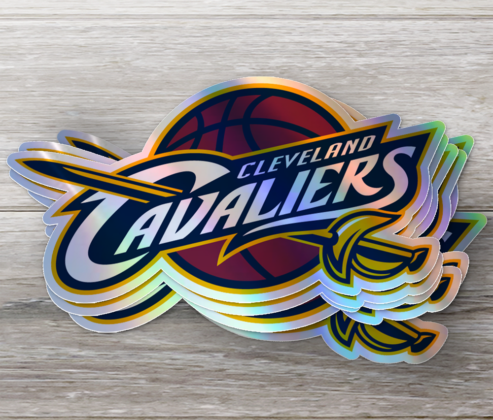 Cleveland Cavaliers 2010/11 - 2016/17 Logo Stickers - Waterproof, Holographic, or Glossy Vinyl - Score with Style! Cleveland Cavaliers Logo Stickers - Rozovy