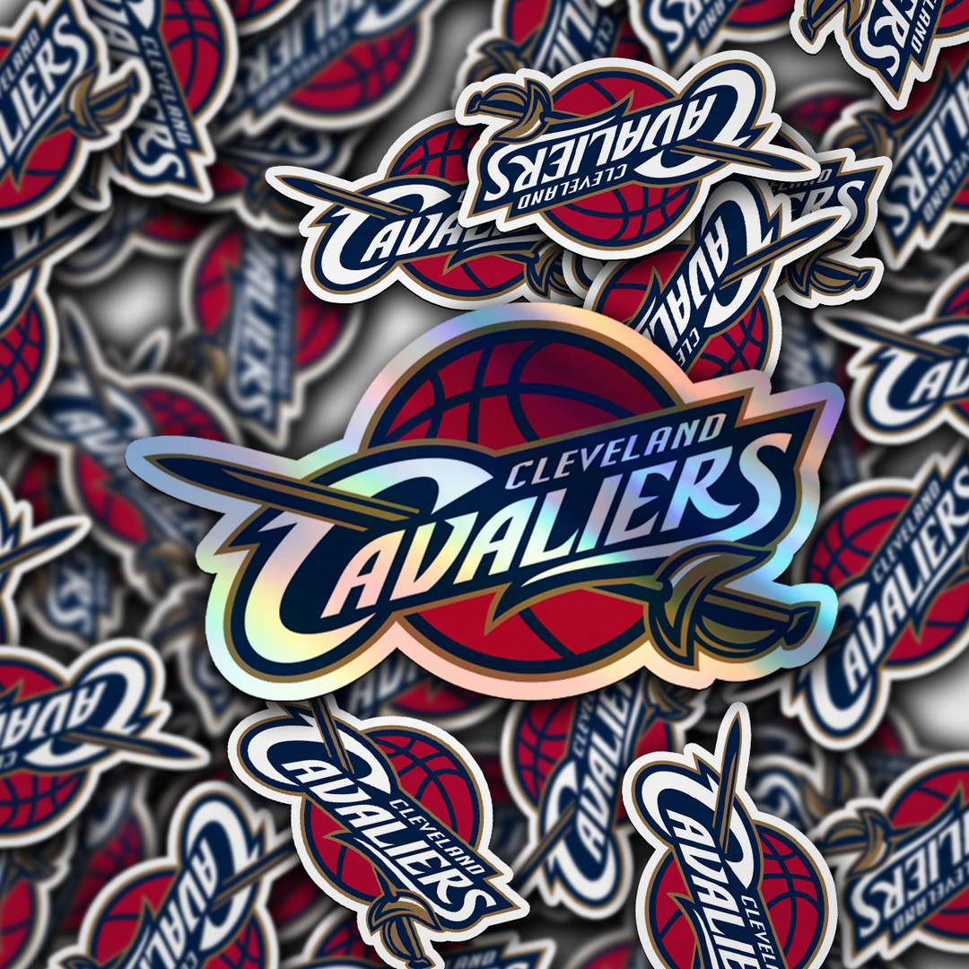 Cleveland Cavaliers 2003/04 - 2009/10 Logo Stickers - Waterproof, Holographic, or Glossy Vinyl - Score with Style! Cleveland Cavaliers Logo Stickers - Rozovy