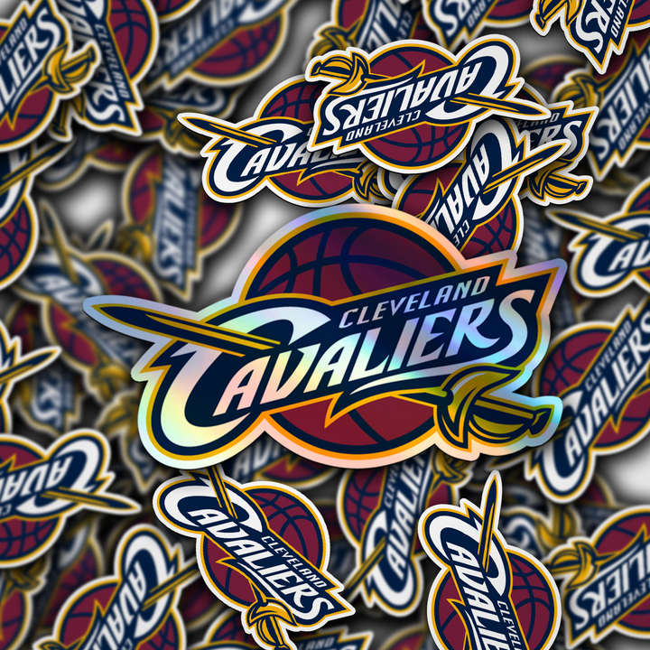 Cleveland Cavaliers 2010/11 - 2016/17 Logo Stickers - Waterproof, Holographic, or Glossy Vinyl - Score with Style! Cleveland Cavaliers Logo Stickers - Rozovy